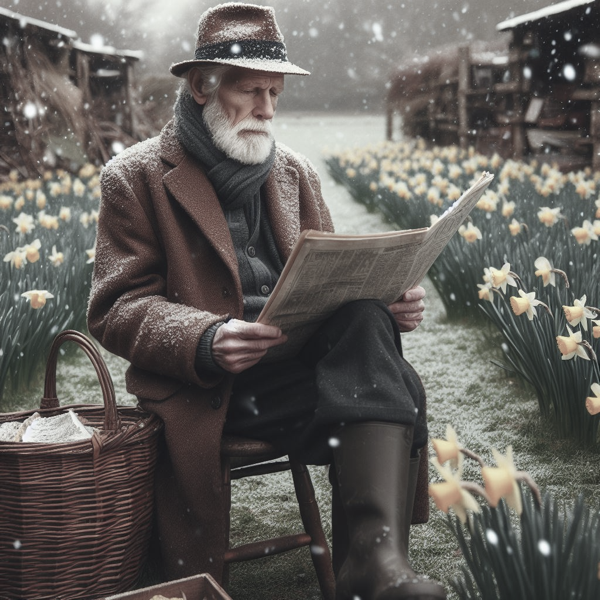 readinginthesnowamongdaffodils.png
