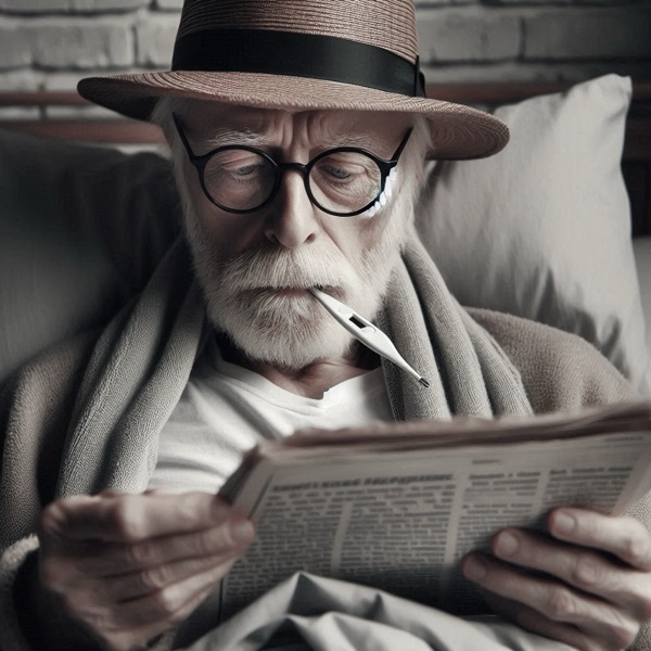 Thermometer reading.