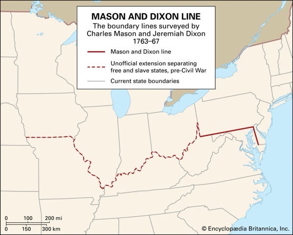 Mason and Dixon Line.