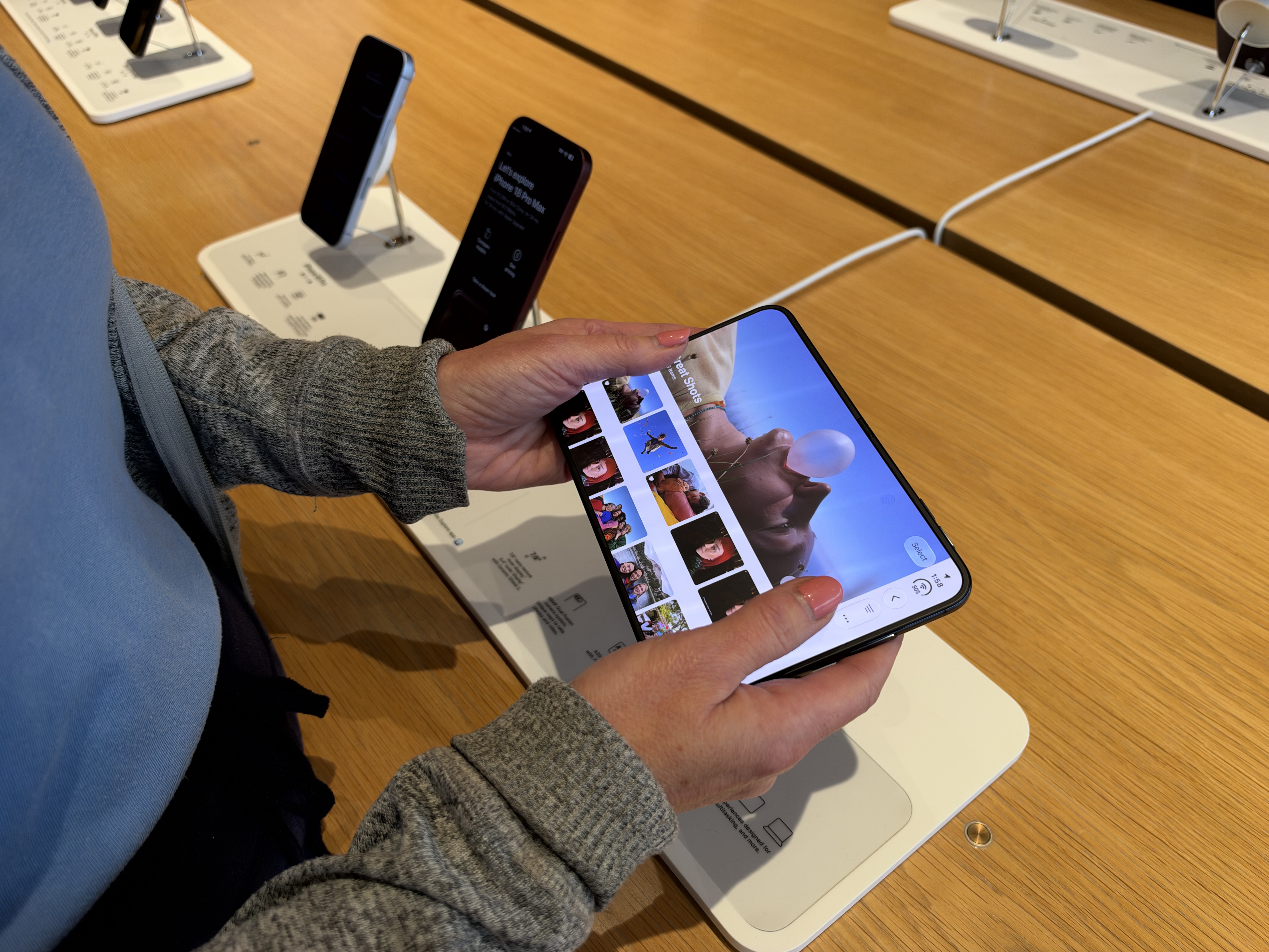 Table Display Two Fold Fondling Apple’s Folding iPhone Duo – Life on the Wicked Stage: Act 3
