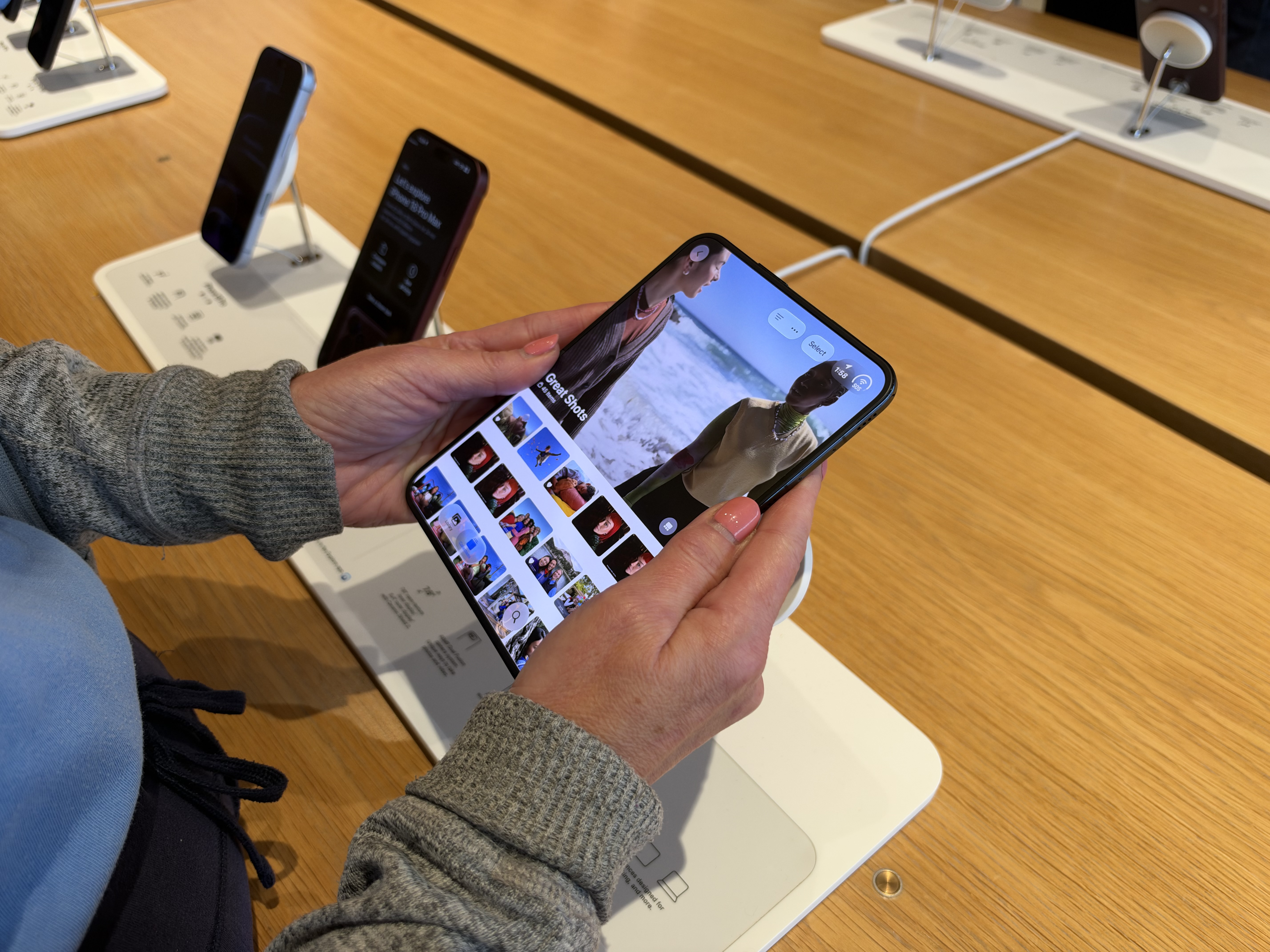 Table Display Two Fold Fondling Apple’s Folding iPhone Duo – Life on the Wicked Stage: Act 3